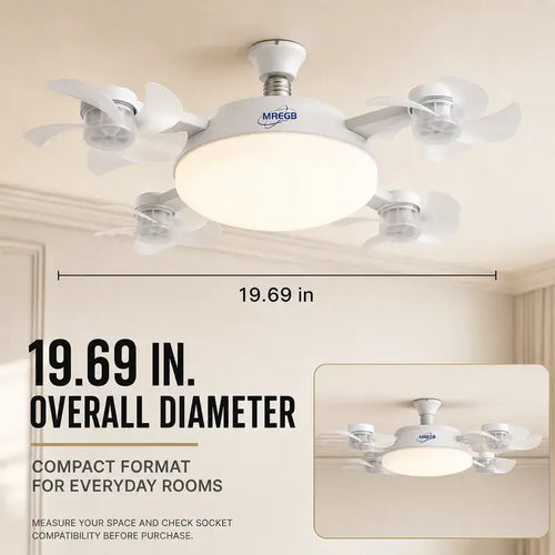 SocketFan — 2-in-1 Screw-In Ceiling Fan Light