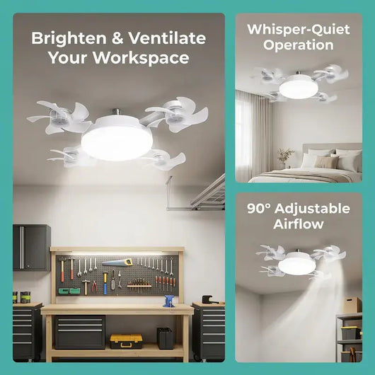 SocketFan — 2-in-1 Screw-In Ceiling Fan Light